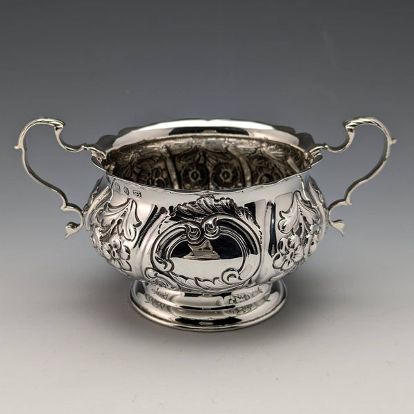 1894年 英国アンティーク 純銀製 シュガーボウル 113g John Millward Banks